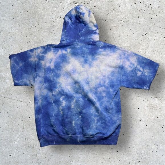 Keith Haring x Ripple Junction Tie Dye Hoodie Medium Dancing Figures Blue Sz M - Picture 2 of 8